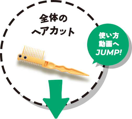 全体のヘアカット